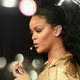 Rihanna speaks during her Fenty Beauty talk in collaboration with Sephora, for the launch of her new Stunna Lip paint ‘Uninvited’ on September 29, 2018 in Dubai, United Arab Emirates.
